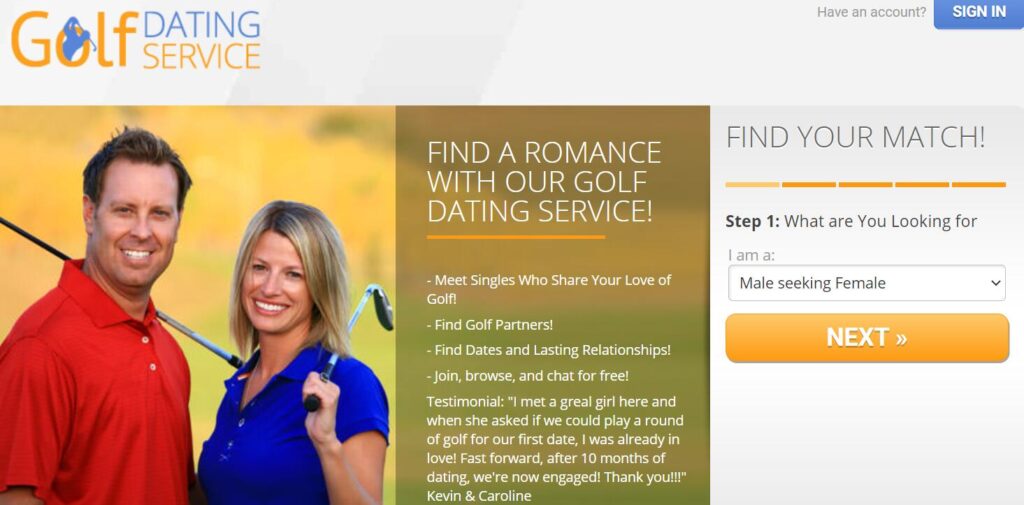 golf dating service review